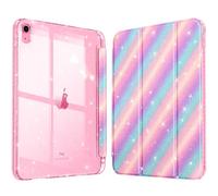 FINTIE Glitter Case for iPad (A16) 11th Generation 11 Inch (2025), iPad 10th Generation 10.9 Inch (2022) - [Built-in Pencil Holder] Sparkly Cover with Shiny Back Shell, Auto Wake/Sleep, Candy Dream