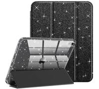 FINTIE Glitter Case for iPad (A16) 11th Generation 11 Inch (2025), iPad 10th Generation 10.9 Inch (2022) - [Built-in Pencil Holder] Sparkly Cover with Shiny Back Shell, Auto Wake/Sleep, Black