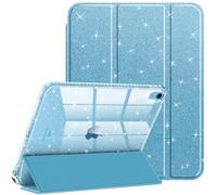FINTIE Glitter Case for iPad (A16) 11th Generation 11 Inch (2025), iPad 10th Generation 10.9 Inch (2022) - [Built-in Pencil Holder] Sparkly Cover with Shiny Back Shell, Auto Wake/Sleep, Blue