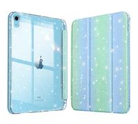 FINTIE Glitter Case for iPad (A16) 11th Generation 11 Inch (2025), iPad 10th Generation 10.9 Inch (2022) - [Built-in Pencil Holder] Sparkly Cover with Shiny Back Shell, Auto Wake/Sleep, Seaside Ombre