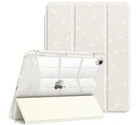 FINTIE Slim Case for iPad Air 11-inch M3 (2025) / M2 (2024), iPad Air 5th (2022) / 4th Generation (2020) 10.9 Inch - [Built-in Pencil Holder] Sparkly Cover with Shiny Clear Back Shell, Starlight