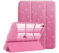 FINTIE Slim Case for iPad (A16) 11th Generation 11 Inch (2025), iPad 10th Generation 10.9 Inch (2022) - [Built-in Pencil Holder] Sparkly Cover with Shiny Back Shell, Auto Wake/Sleep, Pink
