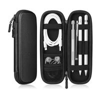 Fintie Holder Case for Apple Pencil (1st and 2nd Generation), PU Leather Protective Carrying Bag Sleeve Compatible with Apple Pen Accessories, USB Cable, Earphone, Samsung Stylus,