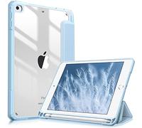 FINTIE Hybrid Case Compatible with iPad Mini 5th Generation (2019) / iPad Mini 4th Generation (2015) 7.9 inch - Slim Shockproof Cover with Clear Back, Auto Wake/Sleep, Sky Blue