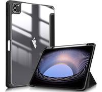 FINTIE Hybrid Case Compatible with iPad Pro 11 Inch (2022-2018) Not for 2024 - Ultra Slim Shockproof Clear Cover w/Pencil Holder, Auto Wake/Sleep, Black