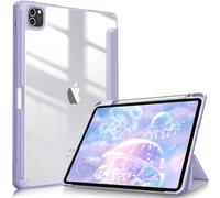 FINTIE Hybrid Case Compatible with iPad Pro 11 Inch (2022-2018) Not for 2024 - Ultra Slim Shockproof Clear Cover w/Pencil Holder, Auto Wake/Sleep, Lilac Purple
