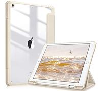 FINTIE Hybrid Case for iPad 9th / 8th / 7th Gen (2021/2020/2019) 10.2 Inch | Shockproof Clear Cover, Built-in Pencil Holder, Auto Wake/Sleep, Starlight