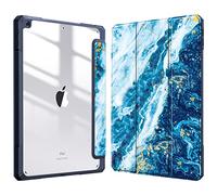 FINTIE Hybrid Case for iPad 9th / 8th / 7th Gen (2021/2020/2019) 10.2 Inch | Shockproof Clear Cover, Built-in Pencil Holder, Auto Wake/Sleep, Sandy Wave