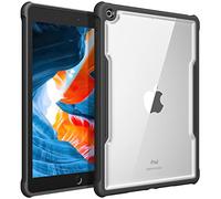 Fintie Hybrid Case for iPad 9th Generation 2021/8th Gen 2020/7th Gen 2019 10.2 Inch - Transparent Clear Hard Shell Back Cover with Shockproof Soft TPU Bumper, Black