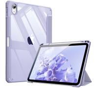 FINTIE Hybrid Case for iPad (A16) 11th Generation 11 Inch (2025), iPad 10th Generation 10.9 Inch (2022) - [Ultra Slim] Shockproof Clear Cover w/Built-in Pencil Holder, Auto Wake/Sleep, Lilac Purple