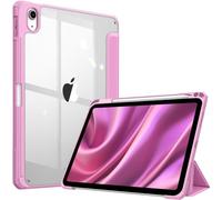 FINTIE Hybrid Case for iPad (A16) 11th Generation 11 Inch (2025), iPad 10th Generation 10.9 Inch (2022) - [Ultra Slim] Shockproof Clear Cover w/Built-in Pencil Holder, Auto Wake/Sleep, Lilac Pink