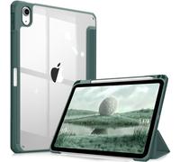 FINTIE Hybrid Case for iPad (A16) 11th Generation 11 Inch (2025), iPad 10th Generation 10.9 Inch (2022) - [Ultra Slim] Shockproof Clear Cover w/Built-in Pencil Holder, Auto Wake/Sleep, Midnight Green