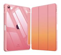 FINTIE Hybrid Case for iPad (A16) 11th Gen 11-inch (2025) & iPad 10th Gen 10.9-inch (2022) - Shockproof Clear Acrylic Back with TPU Frame, Built-in Pencil Holder, Auto Wake/Sleep, Sunset Ombre