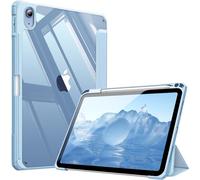 FINTIE Hybrid Case for iPad (A16) 11th Gen 11-inch (2025) & iPad 10th Gen 10.9-inch (2022) - Shockproof Clear Acrylic Back with TPU Frame, Built-in Pencil Holder, Auto Wake/Sleep, Sky Blue