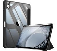 FINTIE Hybrid Case for iPad (A16) 11th Generation 11 Inch (2025), iPad 10th Generation 10.9 Inch (2022) - [Ultra Slim] Shockproof Clear Cover w/Built-in Pencil Holder, Auto Wake/Sleep, Black