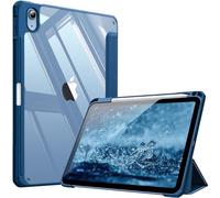 FINTIE Hybrid Case for iPad 11th Generation 2025 A16 (11 Inch), iPad 10th Generation 2022 (10.9 Inch) - [Ultra Slim] Shockproof Clear Cover w/Built-in Pencil Holder, Auto Wake/Sleep, Marine Blue
