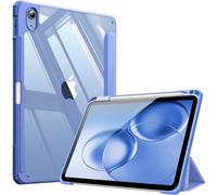 FINTIE Hybrid Case for iPad A16 11th Gen 11 Inch & iPad 10th Gen 10.9 Inch | Shockproof Clear Acrylic Cover with TPU Frame, Built-in Pencil Holder, Auto Wake/Sleep, Ultramarine