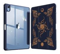 FINTIE Hybrid Case for iPad (A16) 11th Generation 11 Inch (2025), iPad 10th Generation 10.9 Inch (2022) - [Ultra Slim] Shockproof Clear Cover w/Built-in Pencil Holder, Auto Wake/Sleep, (ZC-Sea Conch)