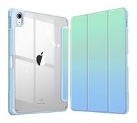 FINTIE Hybrid Case for iPad (A16) 11th Generation 11 Inch (2025), iPad 10th Generation 10.9 Inch (2022) - [Ultra Slim] Shockproof Clear Cover w/Built-in Pencil Holder, Auto Wake/Sleep, Seaside Ombre