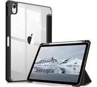 FINTIE Hybrid Case for iPad (A16) 11th Generation 11 Inch (2025), iPad 10th Generation 10.9 Inch (2022) - [Ultra Slim] Shockproof Clear Cover w/Built-in Pencil Holder, Auto Wake/Sleep, Black