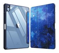 FINTIE Hybrid Case for iPad 11th Generation 2025 A16 (11 Inch), iPad 10th Generation 2022 (10.9 Inch) - [Ultra Slim] Shockproof Clear Cover w/Built-in Pencil Holder, Auto Wake/Sleep, Starry Sky