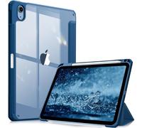 FINTIE Hybrid Case for iPad 11th Generation 2025 A16 (11 Inch), iPad 10th Generation 2022 (10.9 Inch) - [Ultra Slim] Shockproof Clear Cover w/Built-in Pencil Holder, Auto Wake/Sleep, Marine Blue