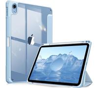 FINTIE Hybrid Case for iPad (A16) 11th Generation 11 Inch (2025), iPad 10th Generation 10.9 Inch (2022) - [Ultra Slim] Shockproof Clear Cover w/Built-in Pencil Holder, Auto Wake/Sleep, Sky Blue