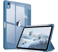 FINTIE Hybrid Case Compatible with iPad 10th Generation 2022 (10.9 Inch) - [Ultra Slim] Shockproof Clear Cover with Built-in Pencil Holder, Auto Wake/Sleep, Ocean Blue
