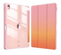 FINTIE Hybrid Case for iPad Air 11 Inch M3 (2025) / M2 (2024), iPad Air 5th / 4th Generation (2022/2020) - Shockproof Slim Clear Back Cover with Pencil Holder, Auto Wake/Sleep, Sunset Ombre