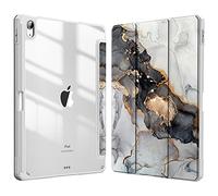 FINTIE Hybrid Case for iPad Air 11 Inch M4 (2026)/M3 (2025)/M2 (2024), iPad Air 5th/4th Generation (2022/2020) 10.9 Inch - Shockproof Slim Clear Acrylic Cover with Pencil Holder, Cloudy Marble