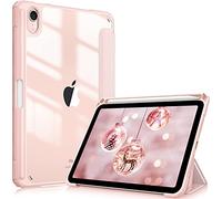FINTIE Hybrid Case for iPad Mini 7 (A17 Pro) 2024 / iPad Mini 6 (2021) 8.3 Inch - Clear Shockproof Cover with Pencil Holder, Auto Wake/Sleep, Rose Gold
