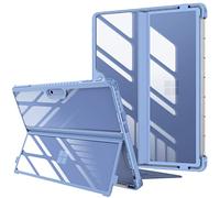 FINTIE Hybrid Case for Microsoft Surface Pro 11/10 / 9 (2024-2022) 13 inch, Shockproof Clear Cover with TPU Rugged Frame Compatible with Original Keyboard and Kickstand, Blue