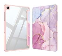 Fintie Hybrid Case for Samsung Galaxy Tab A9 Plus 11 Inch 2023 - Shockproof Protective Case with Transparent Hard Shell on the Back for Tablet A9+ SM-X210/X216/X218, Glorious Marble