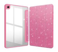 FINTIE Hybrid Slim Case for Samsung Galaxy Tab A9 Plus/A9+ 11 Inch 2023 Model (SM-X210/X216/X218), Shockproof Cover with Clear Transparent Back Shell, Auto Wake/Sleep, Raspberry Glitter