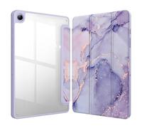 FINTIE Hybrid Slim Case for Samsung Galaxy Tab A9 Plus 11 Inch 2023 Model (SM-X210/X216/X218), Shockproof Cover with Clear Transparent Back Shell, Auto Wake/Sleep, Lilac Marble