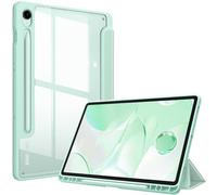 FINTIE Hybrid Slim Case for Samsung Galaxy Tab S10 Lite/ S10 FE 2025/ S9 FE 10.9 Inch/ S9 11 Inch 2023 with S Pen Holder, Shockproof Cover with Clear Back Shell, Auto Wake/Sleep, Green
