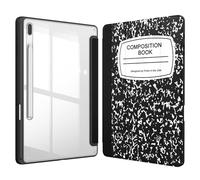 FINTIE Hybrid Slim Case for Samsung Galaxy Tab S8 Plus / S8+ 2022/S7 FE 2021/S7 Plus 2020 12.4 Inch with S Pen Holder, Shockproof Cover with Clear Transparent Back Shell, Auto Wake/Sleep, Composition