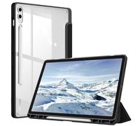 FINTIE Hybrid Slim Case for Samsung Galaxy Tab S9 FE+ Plus/Galaxy Tab S9+ Plus 12.4 Inch 2023 with S Pen Holder, Shockproof Cover with Clear Transparent Back Shell, Auto Wake/Sleep, Black