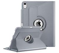 Fintie iPad Air 11 inch 2024 Case, iPad Air 5th Generation 2022/iPad Air 4 2020 10.9 Inch Case with Pen Holder, 360 Degree Adjustable Stand Function, Blue-Grey