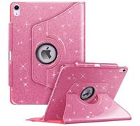 Fintie iPad Air 13 (M3) 2025 Case, M2 2024 Rotating Stand Case with Stylus Holder and Auto Sleep/Wake Function, Pink Glitter