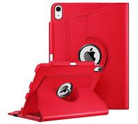 Fintie iPad Air 4 10.9 Inch 2020 Case with Pen Holder, 2nd Generation Stand, 360 Degree Rotating Stand with Auto Sleep/Wake Function for iPad Air 4th Generation Red