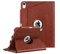 Fintie iPad Air 4 10.9 Inch 2020 Case with Pen Holder Stand 2nd Generation 360 Degree Rotation with Auto Sleep/Wake Function for iPad Air 4th Generation Brown