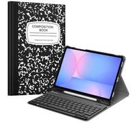 FINTIE Keyboard Case for Samsung Galaxy Tab S10 FE/ S9 FE 5G 10.9 Inch/Tab S9 11 Inch with S Pen Holder, Slim Stand Cover Detachable Wireless Bluetooth Keyboard, Composition Book