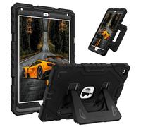 FINTIE Kids Case for iPad 6th / 5th Generation (2018/2017, 9.7 Inch), iPad Air 2 (9.7 Inch), Fully-Body Rugged Heavy Duty Shockproof Protective Case with Built-in Kickstand for Boys Girls, Black