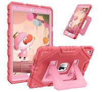FINTIE Kid-Friendly Case for iPad 9th / 8th / 7th Generation 10.2 Inch | Fully-Body Rugged Heavy Duty Shockproof Cover, Portrait & Landscape Viewing, Built-in Kickstand, for Girls/Boys, Pink