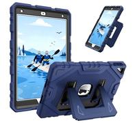 FINTIE Kid-Friendly Case for iPad 9th / 8th / 7th Generation 10.2 Inch | Fully-Body Rugged Heavy Duty Shockproof Cover, Portrait & Landscape Viewing, Built-in Kickstand, for Girls/Boys, Navy