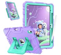 FINTIE Kid-Friendly Case for iPad (A16) 11th Gen 11 Inch, iPad 10th Gen | for iPad 10th Generation 10.9", Rugged Heavy Duty Shockproof Kickstand Cover, Portrait & Landscape Viewing, Lilac-Green