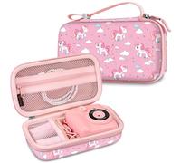 Fintie Kids Camera Case Compatible with ESOXOFFORE, MINIBEAR, Dylanto, GKTZ, Mgaolo, WEEFUN Instant Print Digital Cameras, Hard Carrying Storage Bag Holder Organizer, Pink Horse