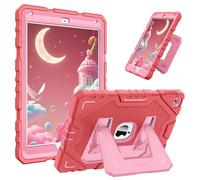 FINTIE Kids Case for iPad 6th / 5th Generation (2018/2017, 9.7 Inch), iPad Air 2 (9.7 Inch), Fully-Body Rugged Heavy Duty Shockproof Protective Case with Built-in Kickstand for Boys Girls, Pink