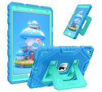 FINTIE Kids Case for iPad 9th / 8th / 7th Generation (2021/2020/2019) 10.2 inch, Fully-Body Rugged Heavy Duty Shockproof Protective Case w/Built-in Kickstand for Boys & Girls, Blue